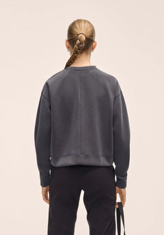 Peachy Crew Neck - Almost Black