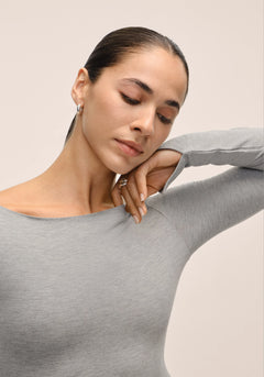 Sublime Boatneck Long Sleeve - Grey Melange