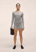 Sublime Boatneck Long Sleeve - Grey Melange