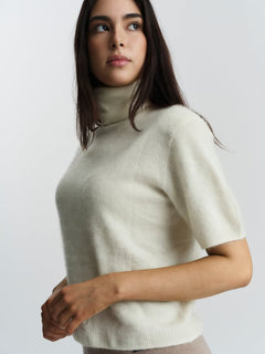Sunniva Brushed Tee - White