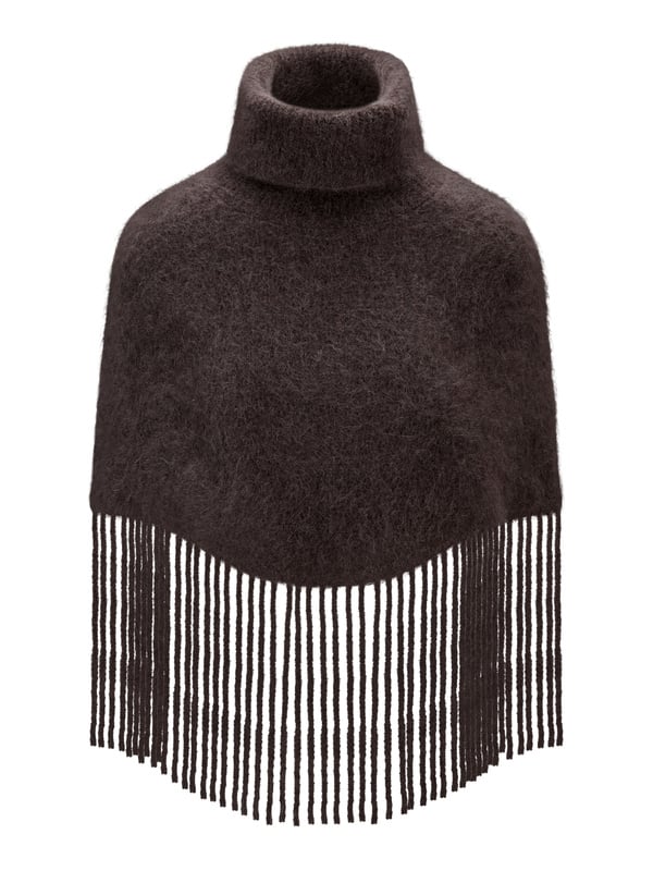 Nikola Chunky Poncho - Dark Brown