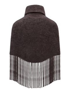Nikola Chunky Poncho - Dark Brown