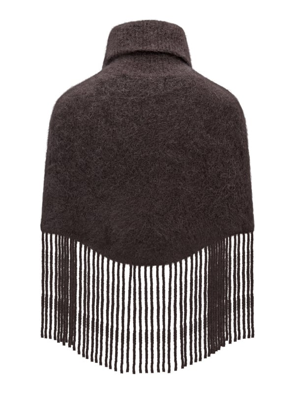 Nikola Chunky Poncho - Dark Brown