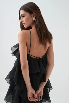 Pandorea Layered Mini Dress - Black