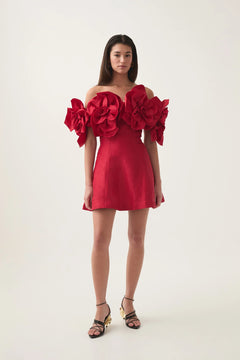 Etta Mini Dress - Scarlet Red