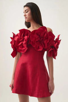 Etta Mini Dress - Scarlet Red