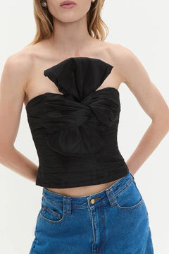 Stella Bow Top - Black