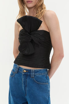 Stella Bow Top - Black