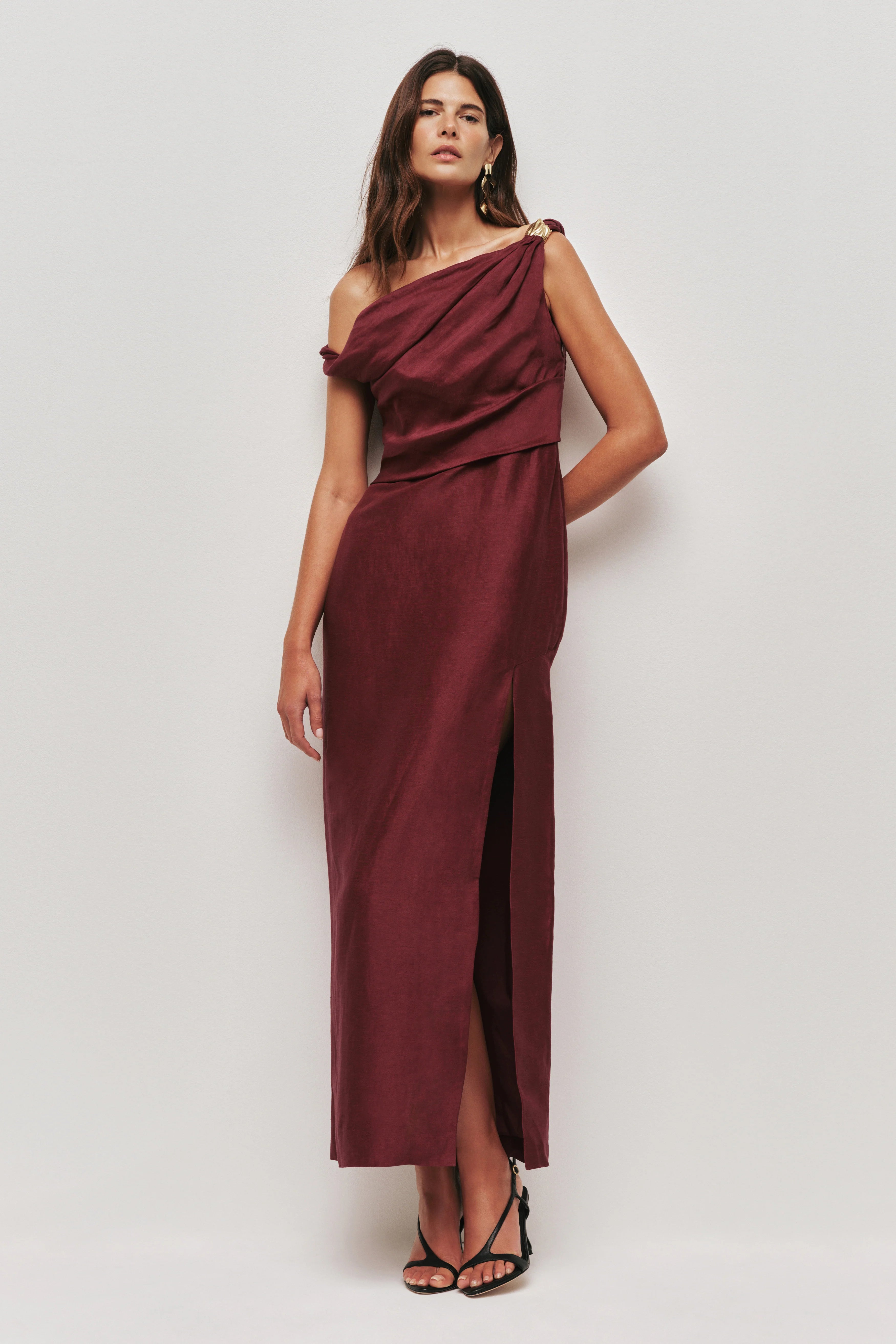 Bridgette Midi Dress - Plum
