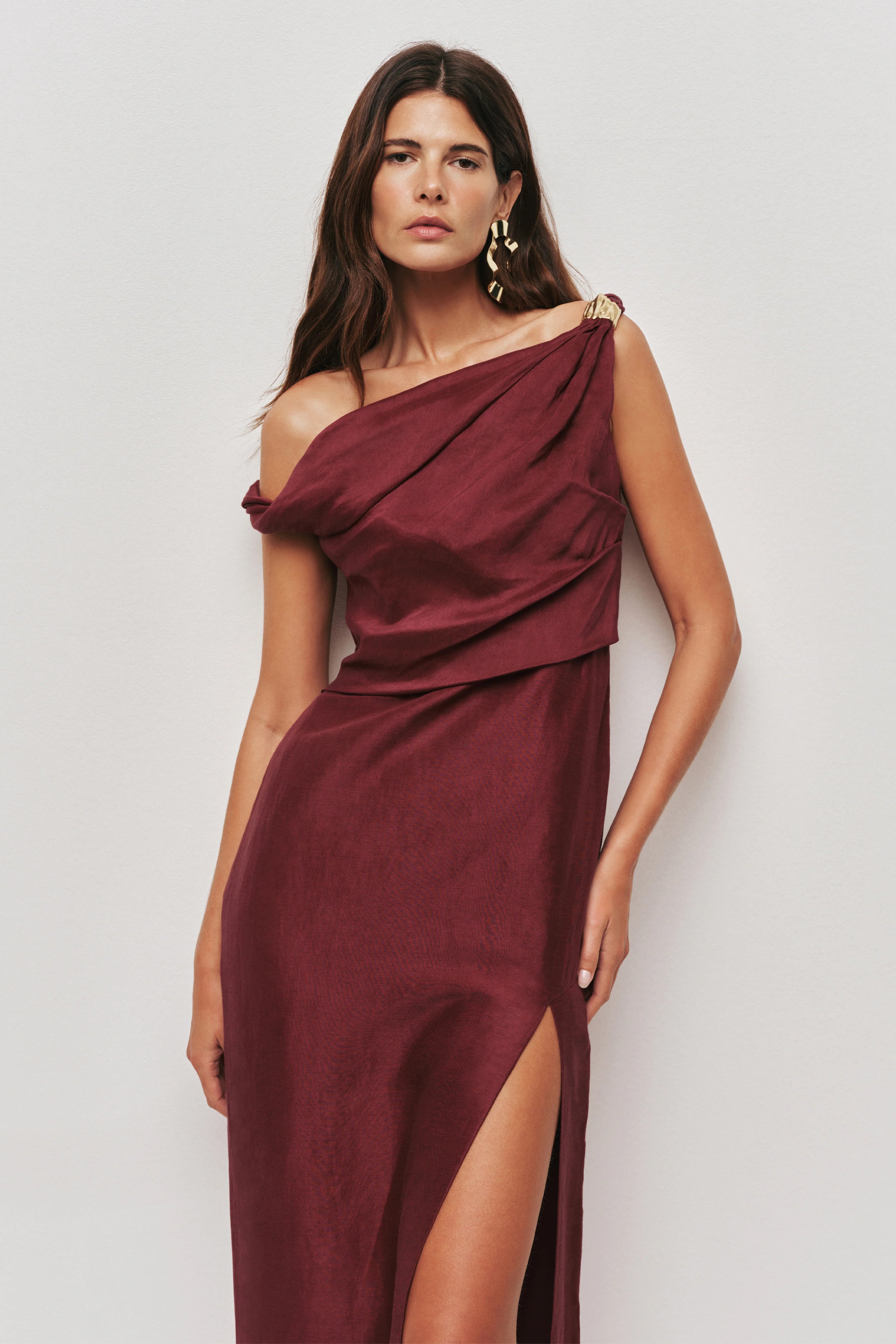 Bridgette Midi Dress - Plum