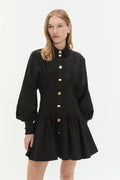 Alexa Ls Mini Dress - Black