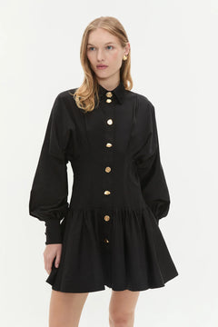 Alexa Ls Mini Dress - Black