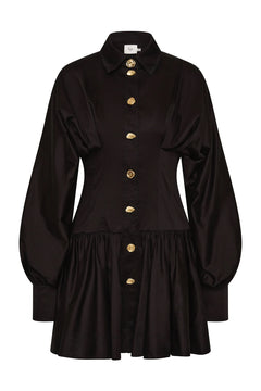 Alexa Ls Mini Dress - Black