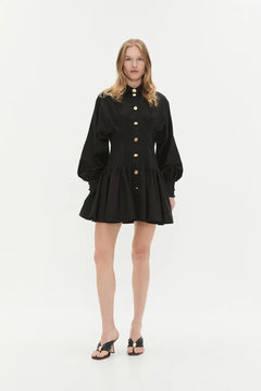 Alexa Ls Mini Dress - Black