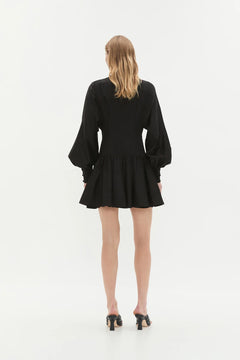 Alexa Ls Mini Dress - Black