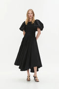 Wisteria Midi Dress - Black