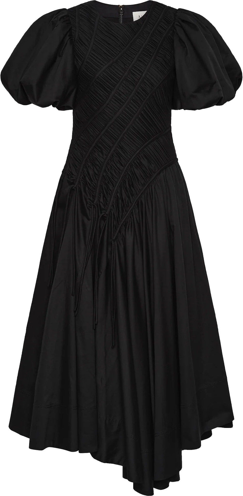 Wisteria Midi Dress - Black
