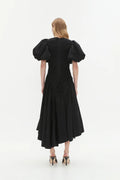 Wisteria Midi Dress - Black