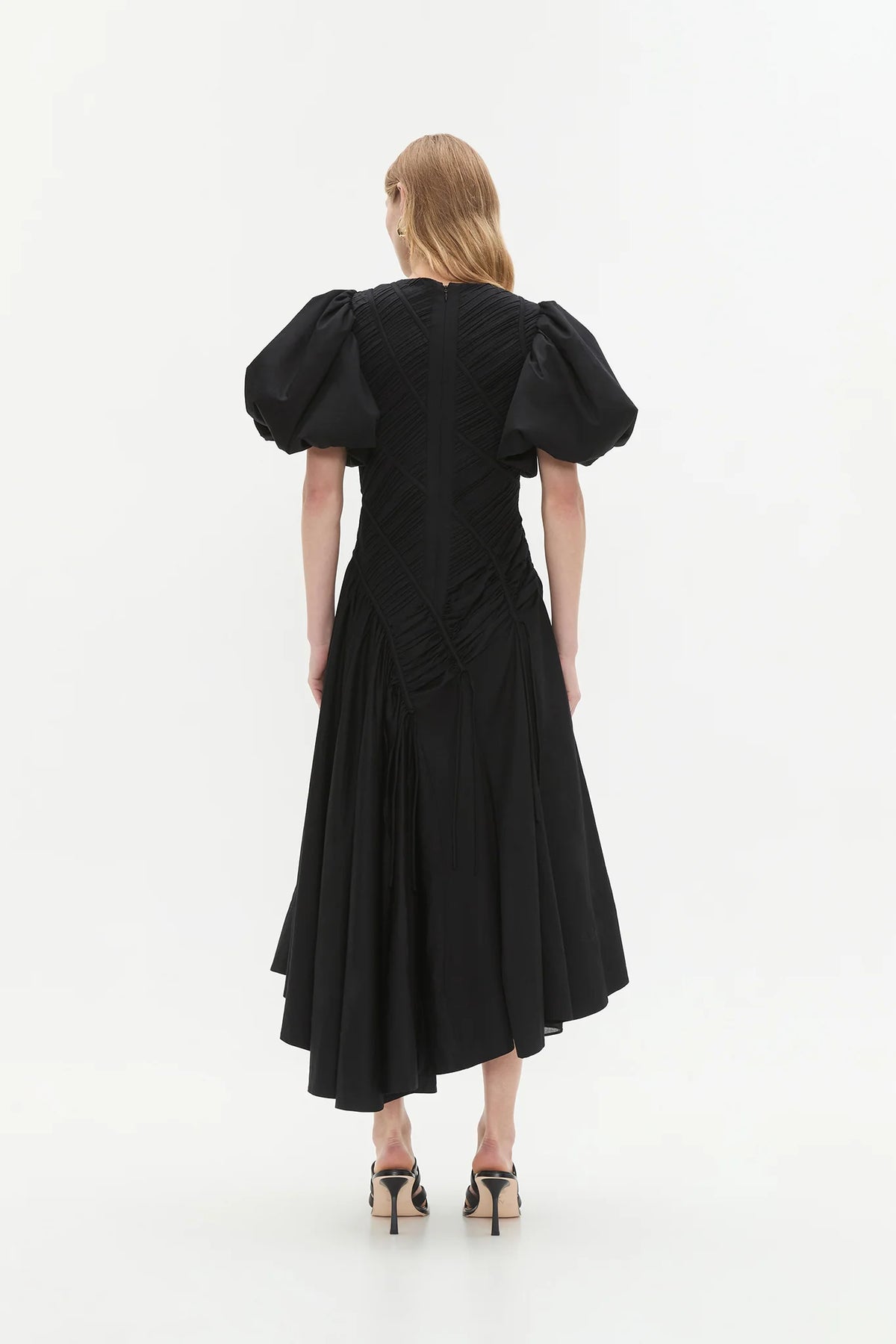 Wisteria Midi Dress - Black