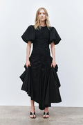 Wisteria Midi Dress - Black