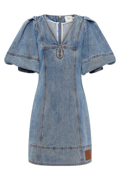 Juno Denim Mini Dress - Coastal Wash