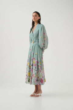 Fleur Shirt Dress - Mist Collage Floral