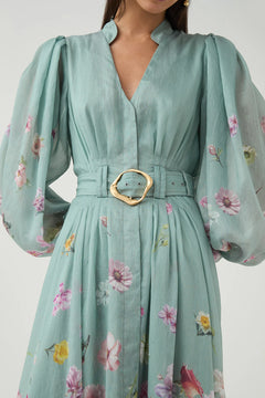 Fleur Shirt Dress - Mist Collage Floral