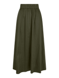 Yara Long Poplin Skirt - Army