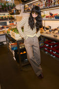 Stripe Wool Cardigan - Lt. Yellow Stripe