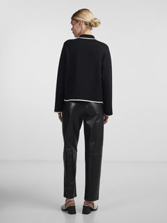 Yascosti LS Knit Cardigan S - Black