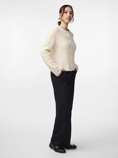Yasbubble Ls Knit Cardigan - Birch