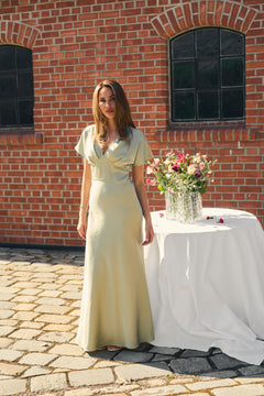 Kristin Satin Dress - Green