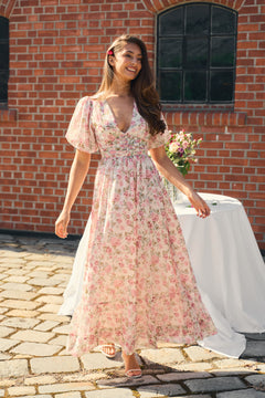 Nordalill Flower Maxi Dress - Pink Floral