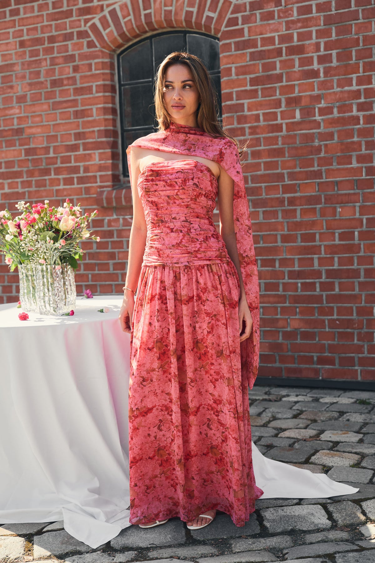 OSMINE af nor - Kjoler - Dagmar Flowy Bandeau Dress - Pink