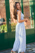 Mette Mesh Maxi Dress - Light Blue