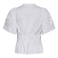 Poppycc Emb Ss V-Shirt - White