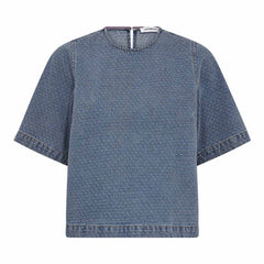Lovacc Denim Ss Blouse - Denim Blue