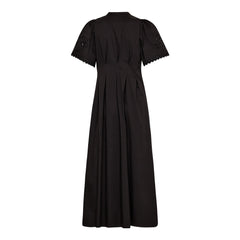 Poppycc Emb Pleat Dress - Black