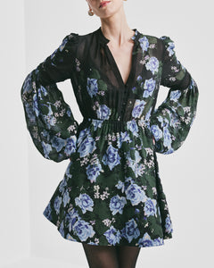 Georgette V-Neck Dress - Amadora