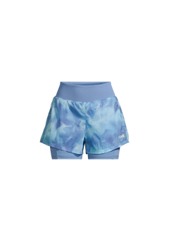 Breeze Printed Running Short - Breeze Blue Shadow