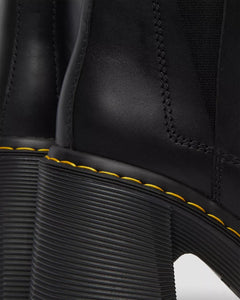 Spence Leather Flared Heel Chelsea Boots - Black