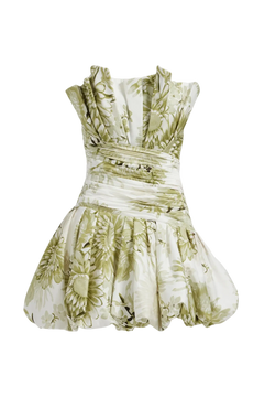 Chromatic Mini Dress - Olive Native Floral