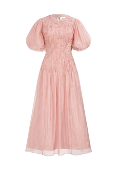 Ophelia Lace Midi Dress - Fawn Pink