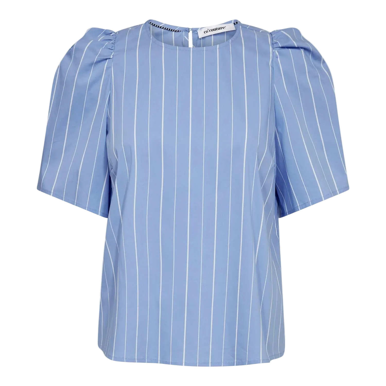 Terancc Stripe Ss Blouse - Pale Blue