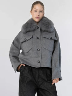 Charlie Wool Jacket - Melange Grey