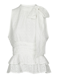 Ansol Emb Top - Off White