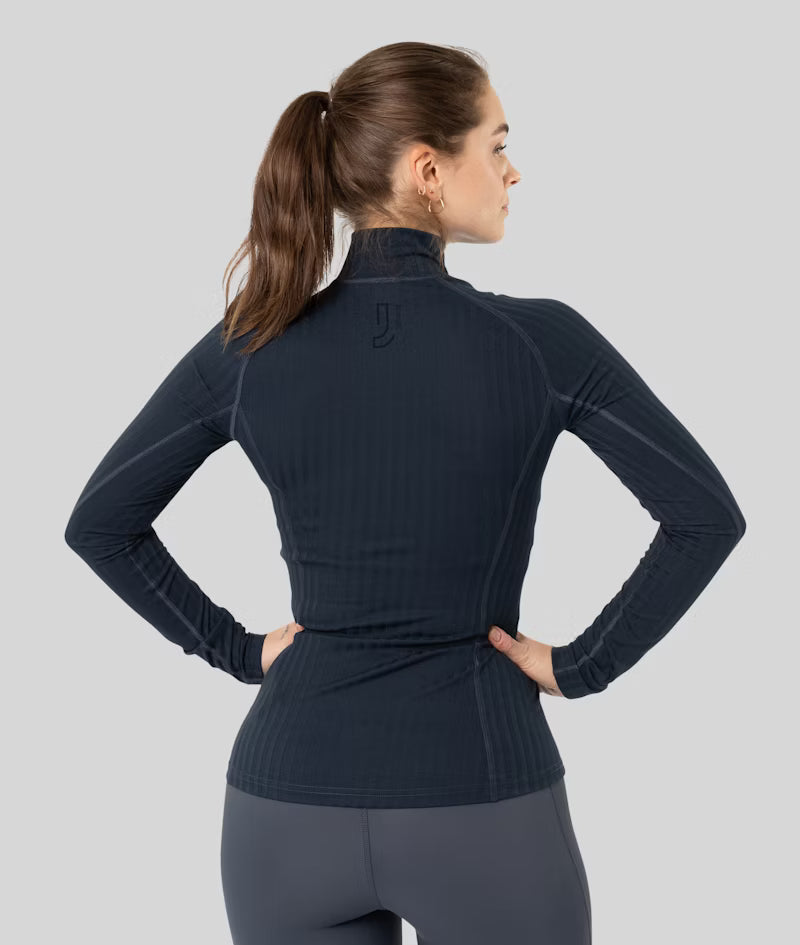 Rib Tech Half Zip - Dark Blue