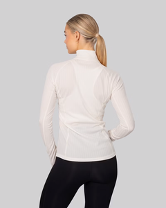 Rib Tech Half Zip - Tofu White