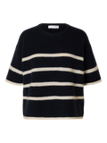 Maline-Liliana 2/4 Knit O-Neck Noos - Dark Sapphire Birch