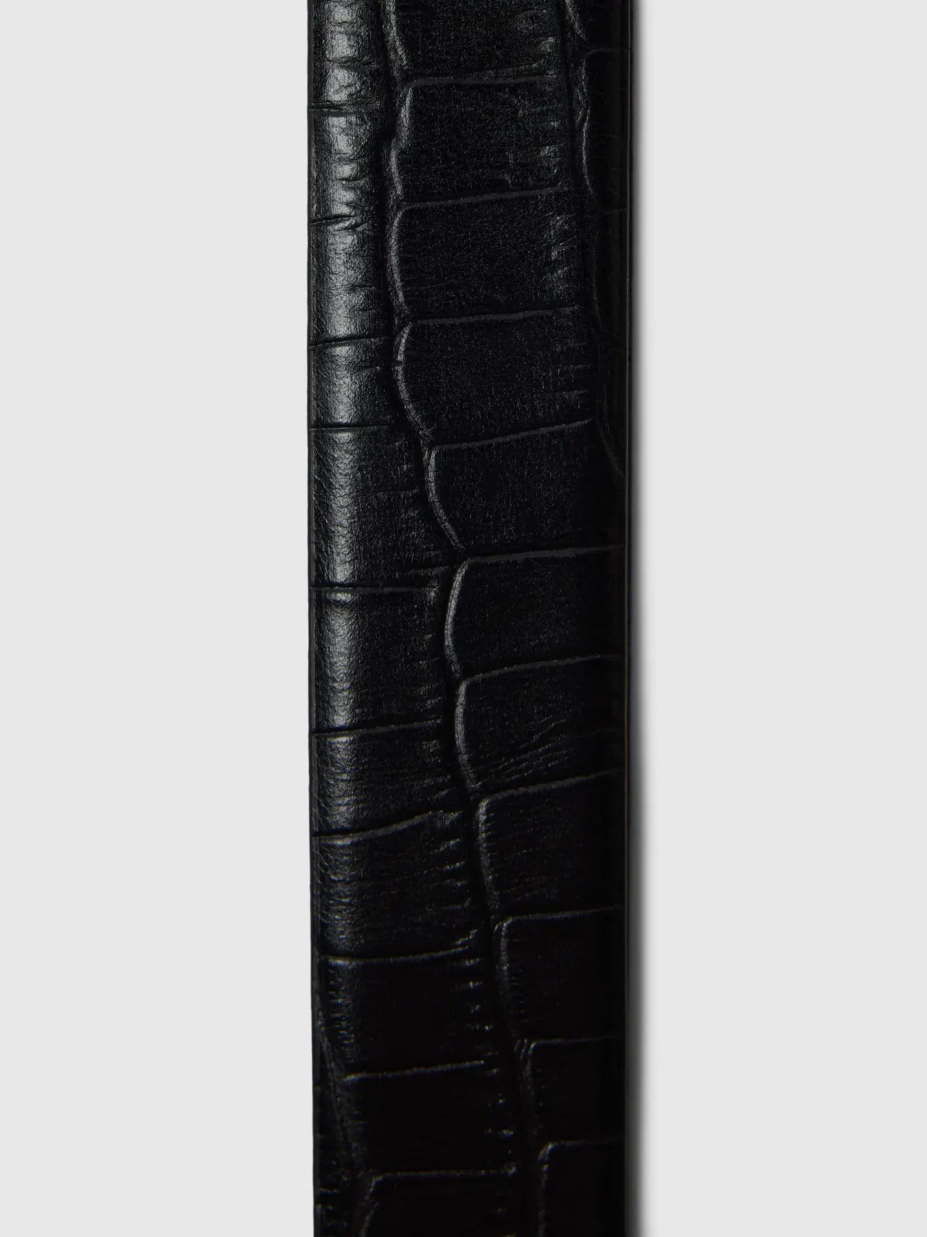 Iona Leather Belt - Black Croco